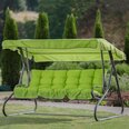 Комплект подушек с навесом для качелей Patio Parma/Milano, зелёный