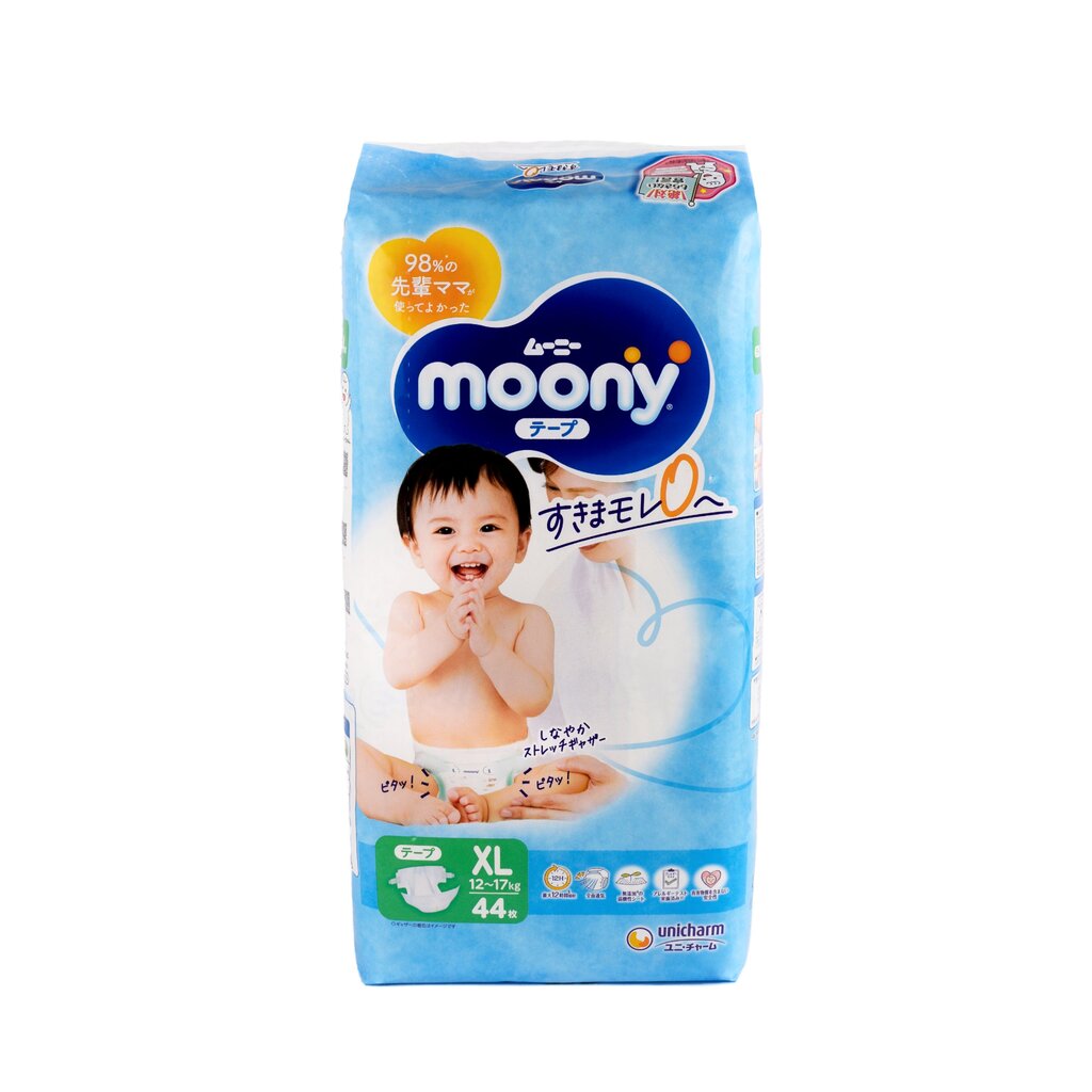 Mähkmed Moony XL 12-17kg, 44tk hind ja info | Mähkmed | kaup24.ee