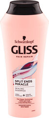 Šampoon kahjustatud juustele Schwarzkopf Gliss Kur Split Ends Miracle Shampoo, 250 ml цена и информация | Шампуни | kaup24.ee