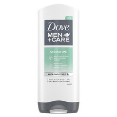 Dušigeel 3-1 Dove Care Sensitive, 250 ml hind ja info | Dušigeelid, õlid | kaup24.ee