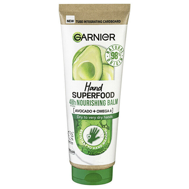 Niisutav kätekreem avokaadoga Garnier Hand Superfood, 75 ml цена и информация | Kehakreemid, kehaspreid | kaup24.ee