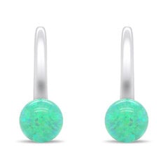 Opaaliga hõbekõrvarõngad naistele Brilio Silver EA387WG sBS1903 hind ja info | Kõrvarõngad | kaup24.ee