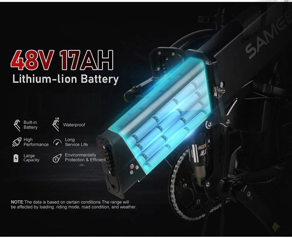 Elektrijalgratas SAMEBIKE RS-A02, hall, 1000W, 17Ah цена и информация | Elektrirattad | kaup24.ee