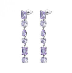 Rosato Роскошные серебряные серьги с фиолетовыми цирконами Gemma RZGE21 sRO1637 цена и информация | Серьги | kaup24.ee