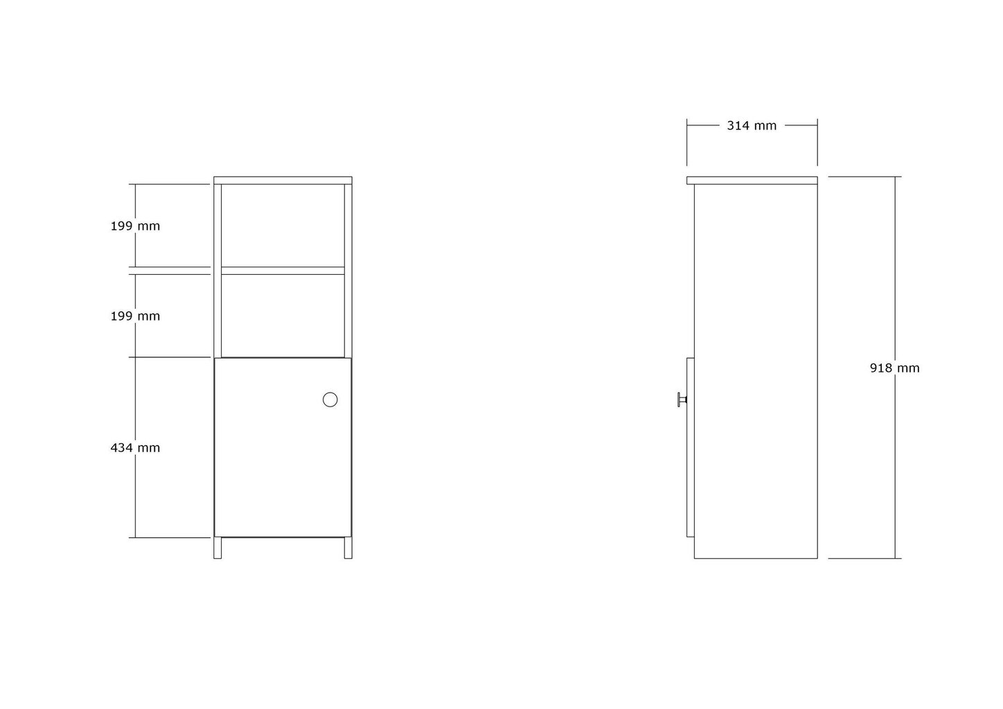 Raamaturiiul, Asir, 33,2x91,8x31,4 cm, beež hind ja info | Riiulid | kaup24.ee