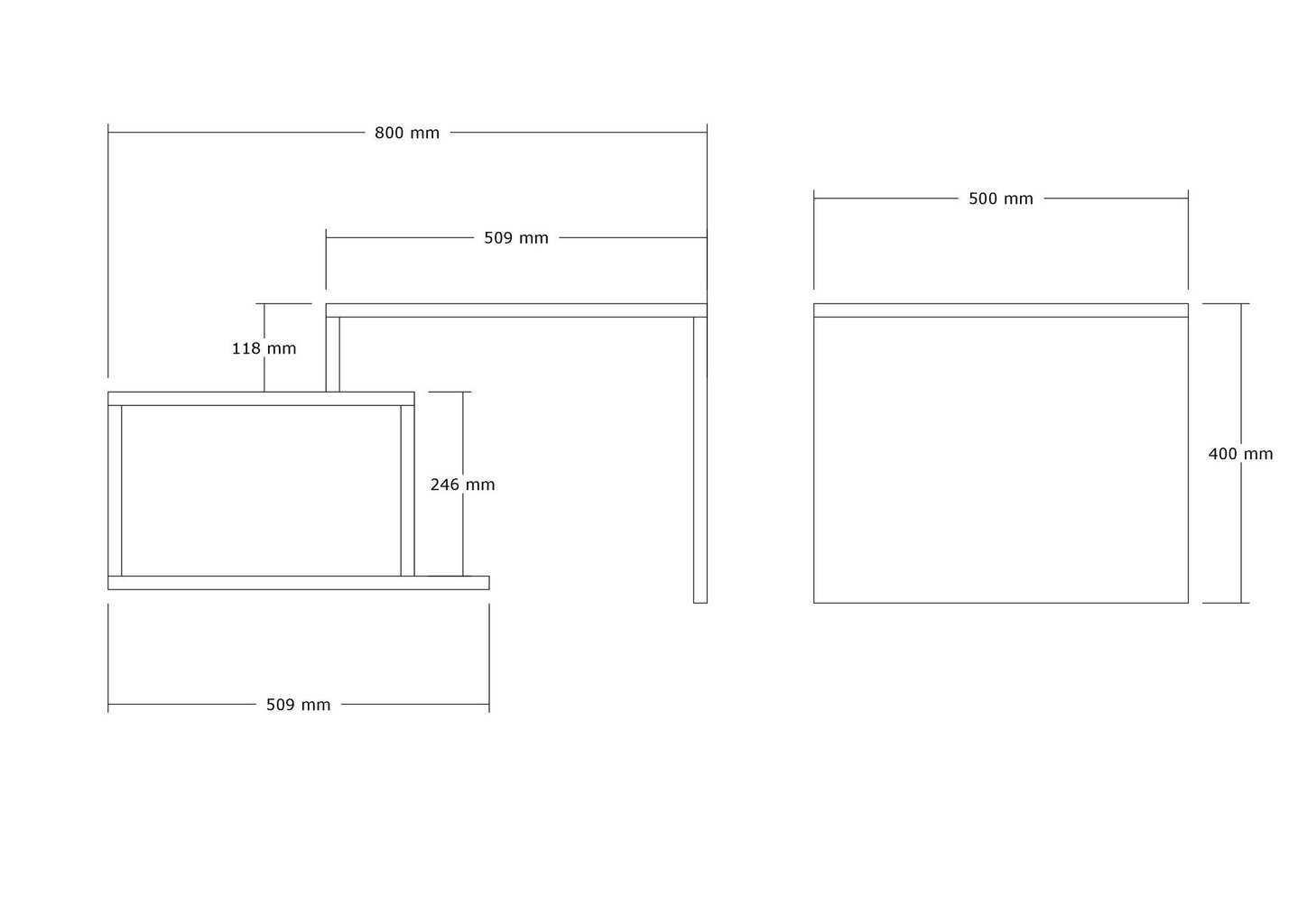 Kohvilaud, Asir, 80x40x50cm, hall hind ja info | Diivanilauad | kaup24.ee