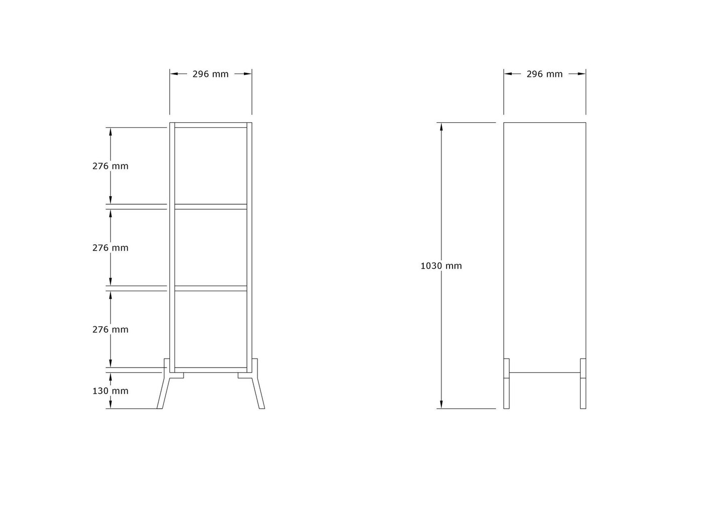 Raamaturiiul, Asir, 30x101x30 cm, beež hind ja info | Riiulid | kaup24.ee