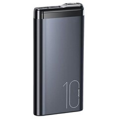 USAMS Powerbank PB55 10000mAh 2xUSB wyświetlacz LED szary|grey 10KCD14801 (US-CD148) aluminium цена и информация | Зарядные устройства Power bank | kaup24.ee