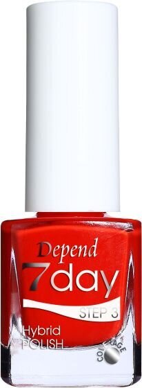 Küünelakk Depend 7 Day Hybrid Polish 5ml, Red Makes Me Smile цена и информация | Küünelakid, küünetugevdajad | kaup24.ee