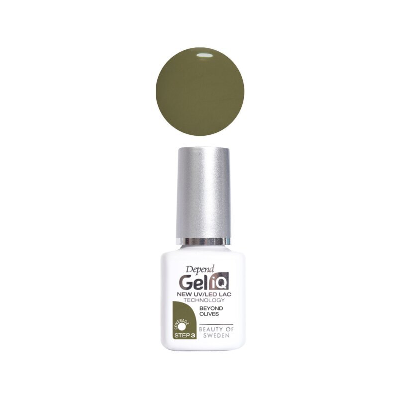 Geellakk Depend GelLack Gel iQ 5ml, Beyond Olives hind ja info | Küünelakid, küünetugevdajad | kaup24.ee