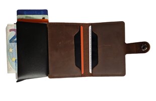 Бумажник для кредитных карт из натуральной кожи с блокировкой RFID - TeamBa цена и информация | Мужские кошельки | kaup24.ee