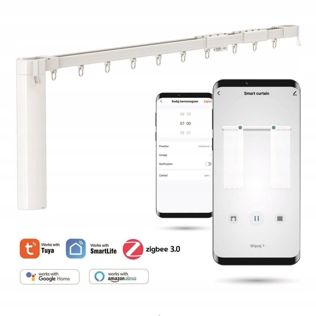 WiFi (Zigbee) Tuya elektriline kardinapulk 6,2m - kpl цена и информация | Patareid | kaup24.ee