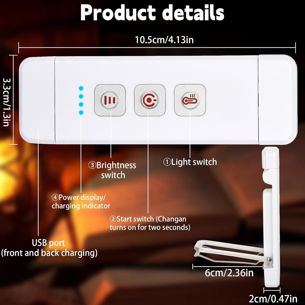 Lugemislamp, 3 valgusreziimi, USB laetav hind ja info | Lastetoa valgustid | kaup24.ee