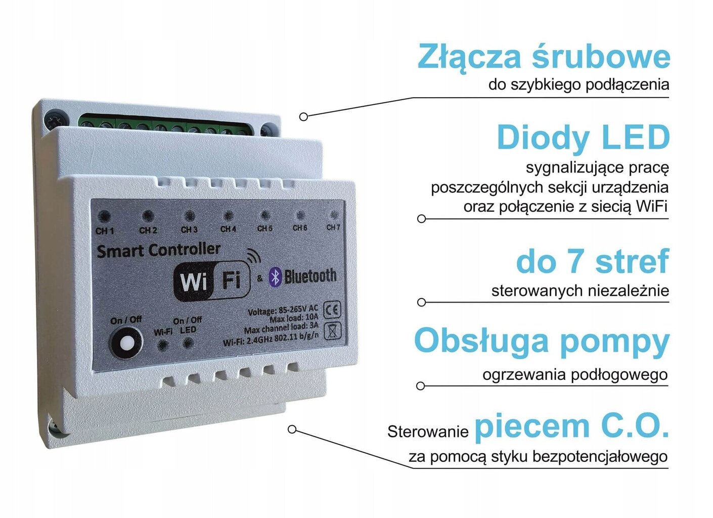 WiFi põrandakütte kontroller Smart Track, 7 tsooni hind ja info | Põrandaküte | kaup24.ee