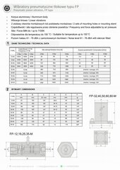 Pneumaatiline kolbvivibraator, mudel FP-50-M цена и информация | Механические инструменты | kaup24.ee