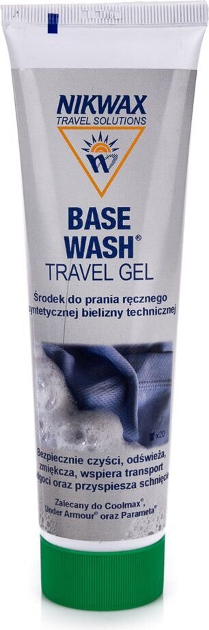 Pesugeel riietele Nikwax Base Wash Travel Gel, 100 ml hind ja info | Kaitse- ja pesuvahendid matkavarustusele | kaup24.ee