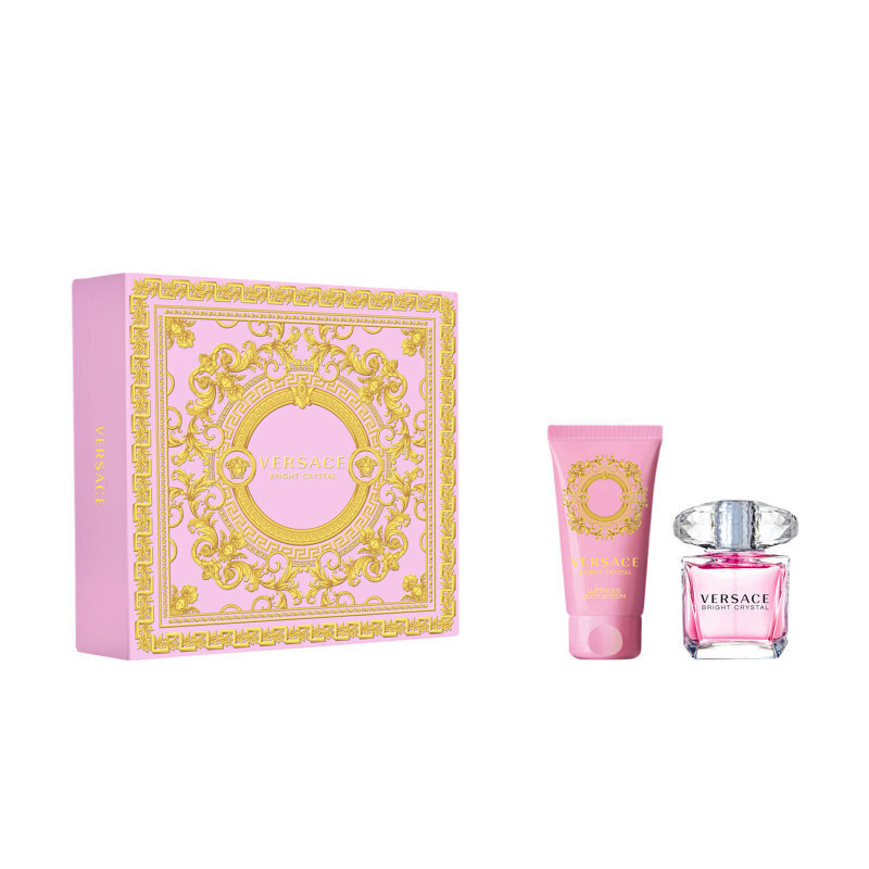 Naiste kosmeetikakomplekt Versace Bright Crystal EDT: Tualettvesi EDT 30 ml + Ihupiim 50 ml hind ja info | Naiste parfüümid | kaup24.ee