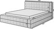 Dizzle voodi, 160x200 cm, valge hind ja info | Voodid | kaup24.ee