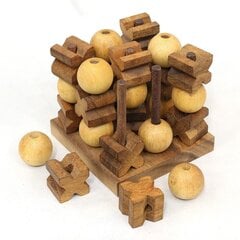 3D Tic Tac Toe («Крестики-нолики») - деревянная настольная игра цена и информация | Настольные игры, головоломки | kaup24.ee