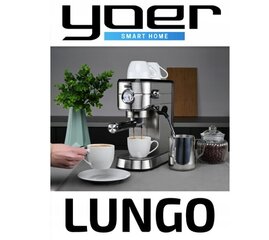 Кофемашина Yoer Lungo, 1450 W  цена и информация | Кофемашины | kaup24.ee