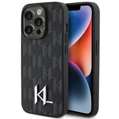 Karl Lagerfeld KLHCP15LPKLPKLK iPhone 15 Pro 6.1" czarny|black hardcase Leather Monogram Hot Stamp Metal Logo цена и информация | Чехлы для телефонов | kaup24.ee