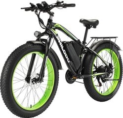 Электровелосипед Philodo H7, 26", зеленый, 1000Вт, 17,5Ач цена и информация | Электровелосипеды | kaup24.ee