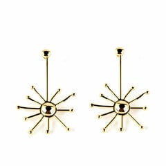 Naiste Kõrvarõngad Shabama Sun Messing kullaga kaetud 7 cm - S05115790 hind ja info | Kõrvarõngad | kaup24.ee