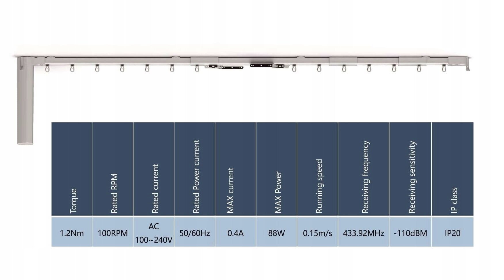 Elektriline karniis 520 cm цена и информация | Kardinapuud | kaup24.ee