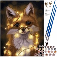 Numbrite järgi joonistuskomplekt Fox, 40 x 50cm цена и информация | Живопись по номерам | kaup24.ee