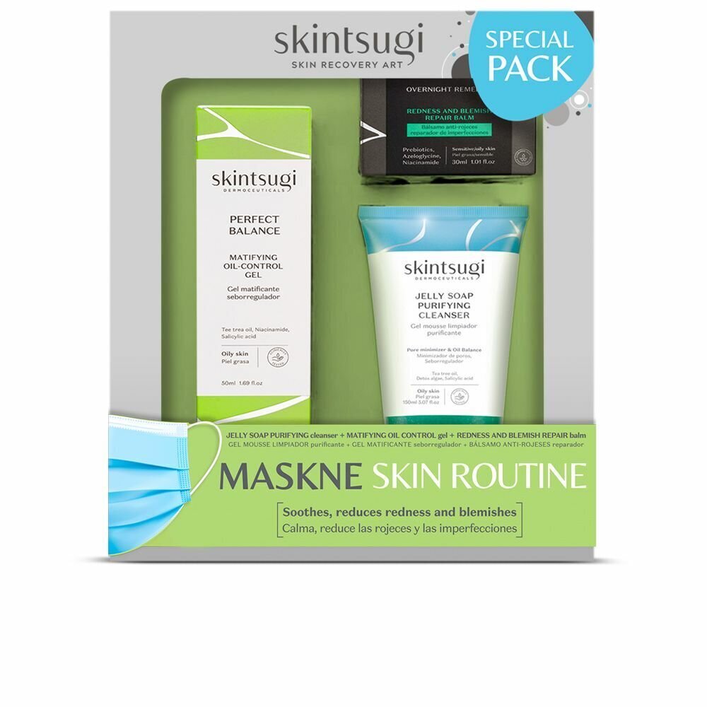 Unisex kosmeetikakomplekt Skintsugi Maskine Skin Routine 3 osa цена и информация | Näopuhastusvahendid | kaup24.ee