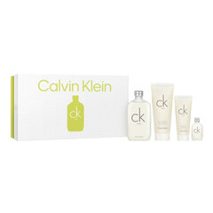 Kosmeetikakomplekt Calvin Klein Ck One EDT meestele/naistele: kehakreem 200 ml + tualettvesi 200 ml + dušigeel 200 ml + miniatuurne parfüüm 15 ml hind ja info | Naiste parfüümid | kaup24.ee