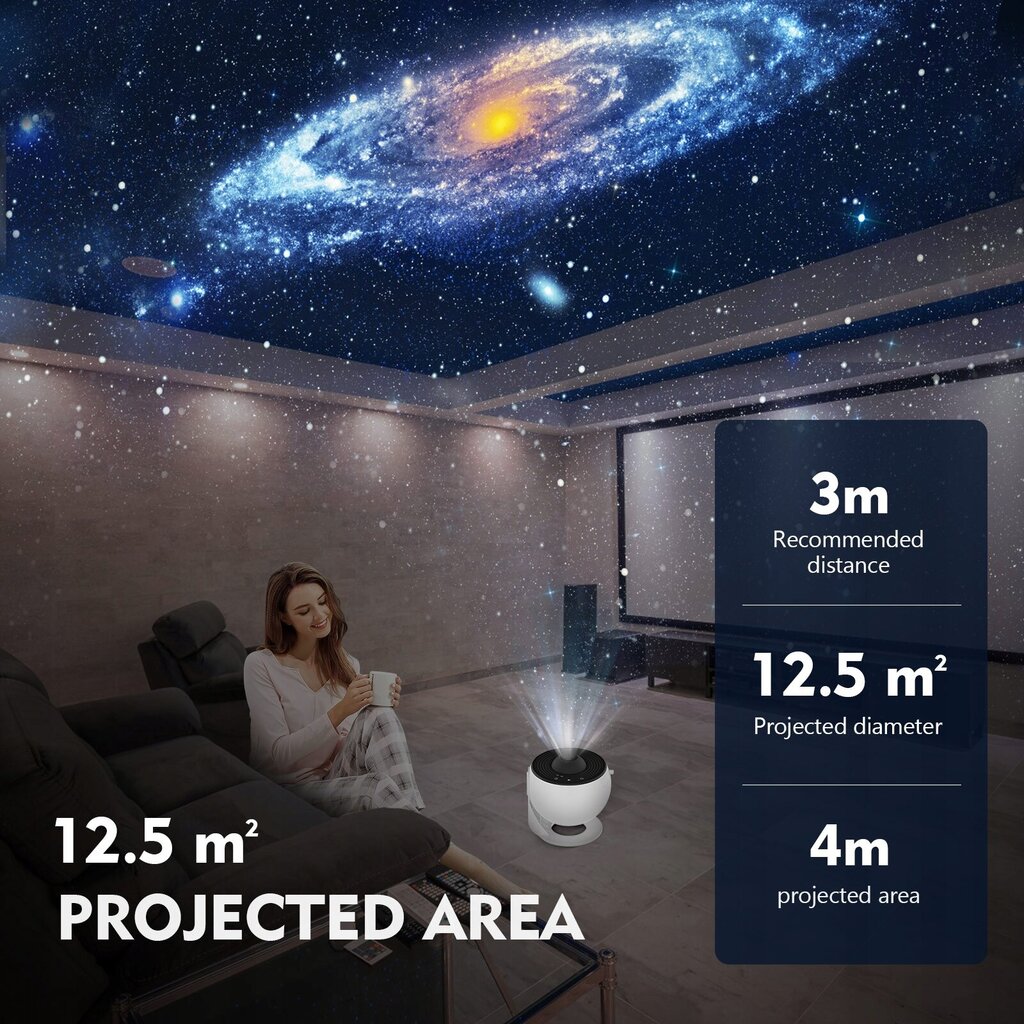 LED-projektor öölamp, tähed цена и информация | Peokaunistused | kaup24.ee