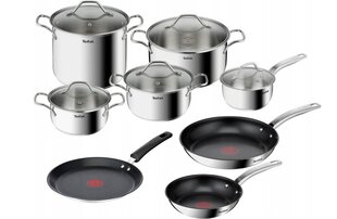 Tefal pottide ja pannide komplekt Duetto+ Intuition B817S255 B864SA74 G7333855, 13 tükki цена и информация | Кастрюли, скороварки | kaup24.ee