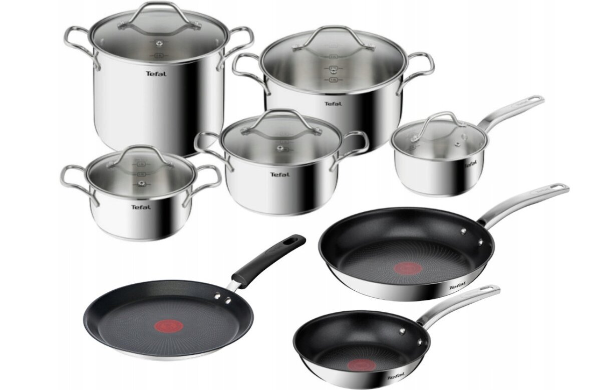 Tefal pottide ja pannide komplekt Duetto+ Intuition B817S255 B864SA74 G7333855, 13 tükki hind ja info | Potid ja kiirkeedupotid | kaup24.ee