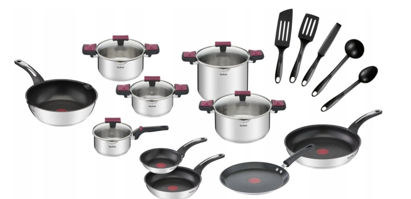 Tefal pottide ja pannide komplekt Cook&Clip G723SA74, 20 tk hind ja info | Potid ja kiirkeedupotid | kaup24.ee