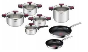 Tefal pottide ja pannide komplekt Cook&Clip Intuition G723SA74 B817S255, 12 tükki цена и информация | Кастрюли, скороварки | kaup24.ee