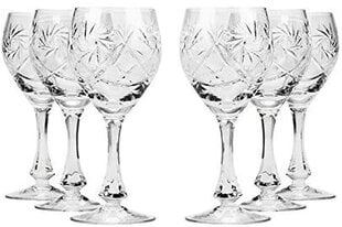 Veiniklaasid, 250 ml, 6 tk. kristall hind ja info | Klaasid, tassid ja kannud | kaup24.ee
