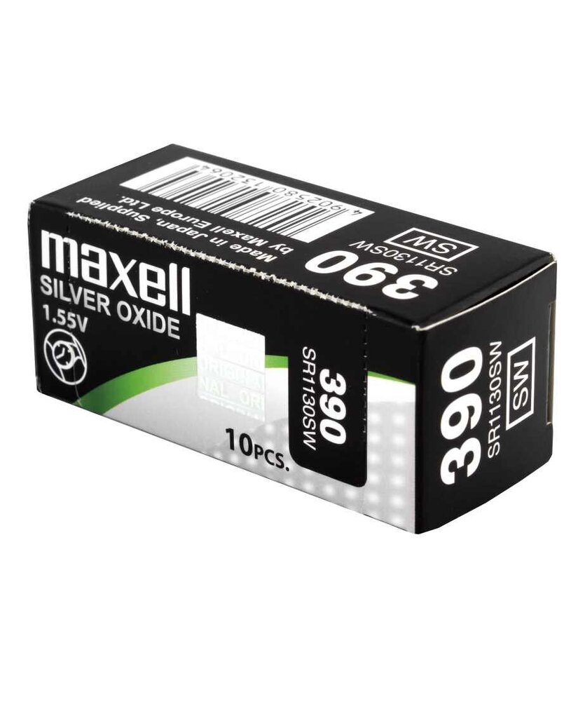 Patareid Maxell 390 / SR1130SW, 10 tk hind ja info | Patareid | kaup24.ee