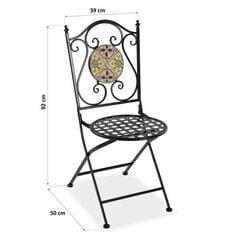 Садовый стул Bigbuy Home Mozaika, черный цвет цена и информация | Садовые стулья, кресла, пуфы | kaup24.ee