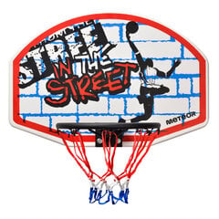Баскетбольный щит с корзиной Meteor Street, 45 х 65 см цена и информация | Баскетбольные щиты | kaup24.ee