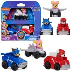 Komplekt 3 minisõidukit Paw Patrol The Movie 2 hind ja info | Poiste mänguasjad | kaup24.ee