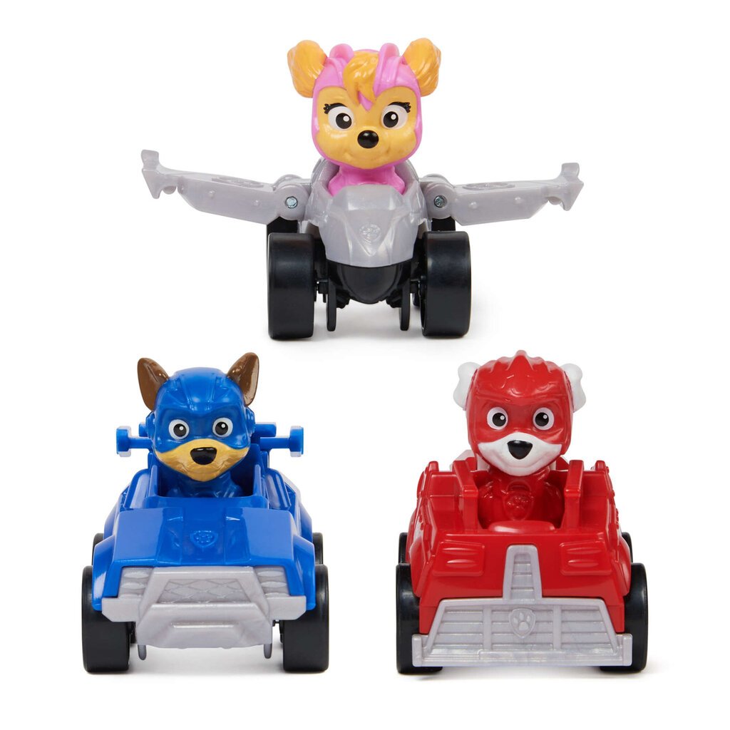 Komplekt 3 minisõidukit Paw Patrol The Movie 2 hind ja info | Poiste mänguasjad | kaup24.ee