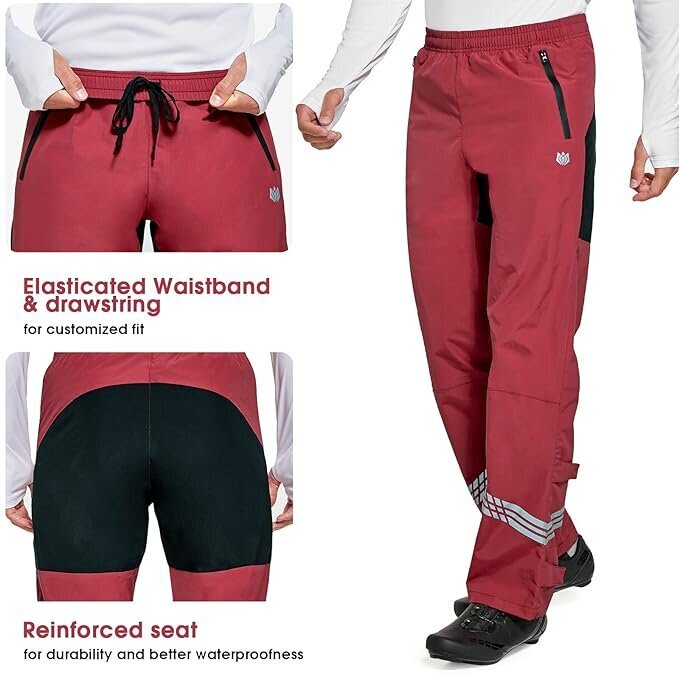 Meeste vihmapüksid FitsT4, punane hind ja info | Meeste püksid | kaup24.ee