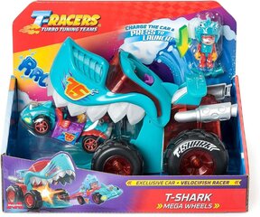 T-Racers T-Shark Mega Wheels kaatri ja juhi komplekt цена и информация | Развивающий мелкую моторику - кинетический песок KeyCraft NV215 (80 г) детям от 3+ лет, бежевый | kaup24.ee