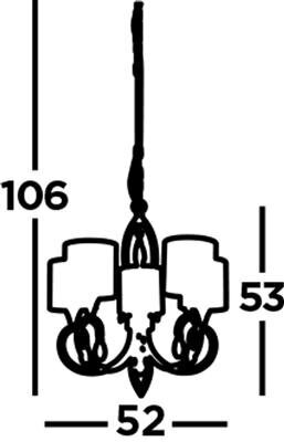 Searchlight rippvalgusti Alberto 1605-5AB цена и информация | Rippvalgustid | kaup24.ee