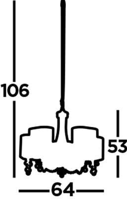 Searchlight rippvalgusti Nina 1055-5CC цена и информация | Rippvalgustid | kaup24.ee