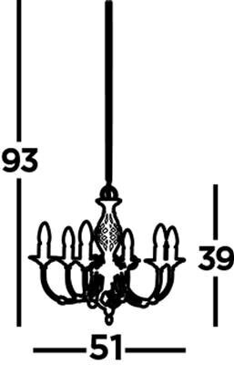 Searchlight rippvalgusti Zanzibar 3379-6 цена и информация | Rippvalgustid | kaup24.ee