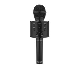 Karaoke mikrofon, must цена и информация | Микрофоны | kaup24.ee