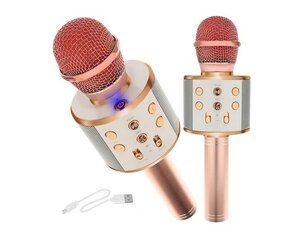 Karaokemikrofon, heleroosa hind ja info | Mikrofonid | kaup24.ee