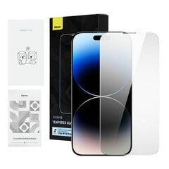 Privacy tempered Glass Baseus Iphone 14 Pro Max (2pcs) with 2 cleaning kits and dust-proof installation tool цена и информация | Защитные пленки для телефонов | kaup24.ee